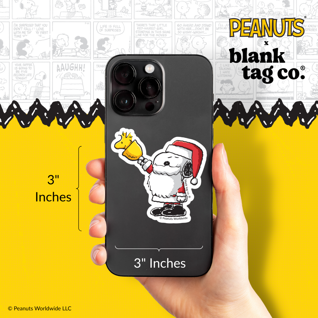Peanuts® Waterproof Sticker - Santa Snoopy
