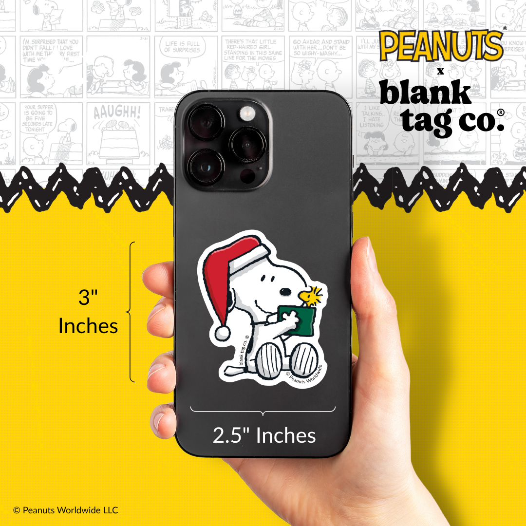 Peanuts® Waterproof Sticker - Snoopy With Woodstock In A Box