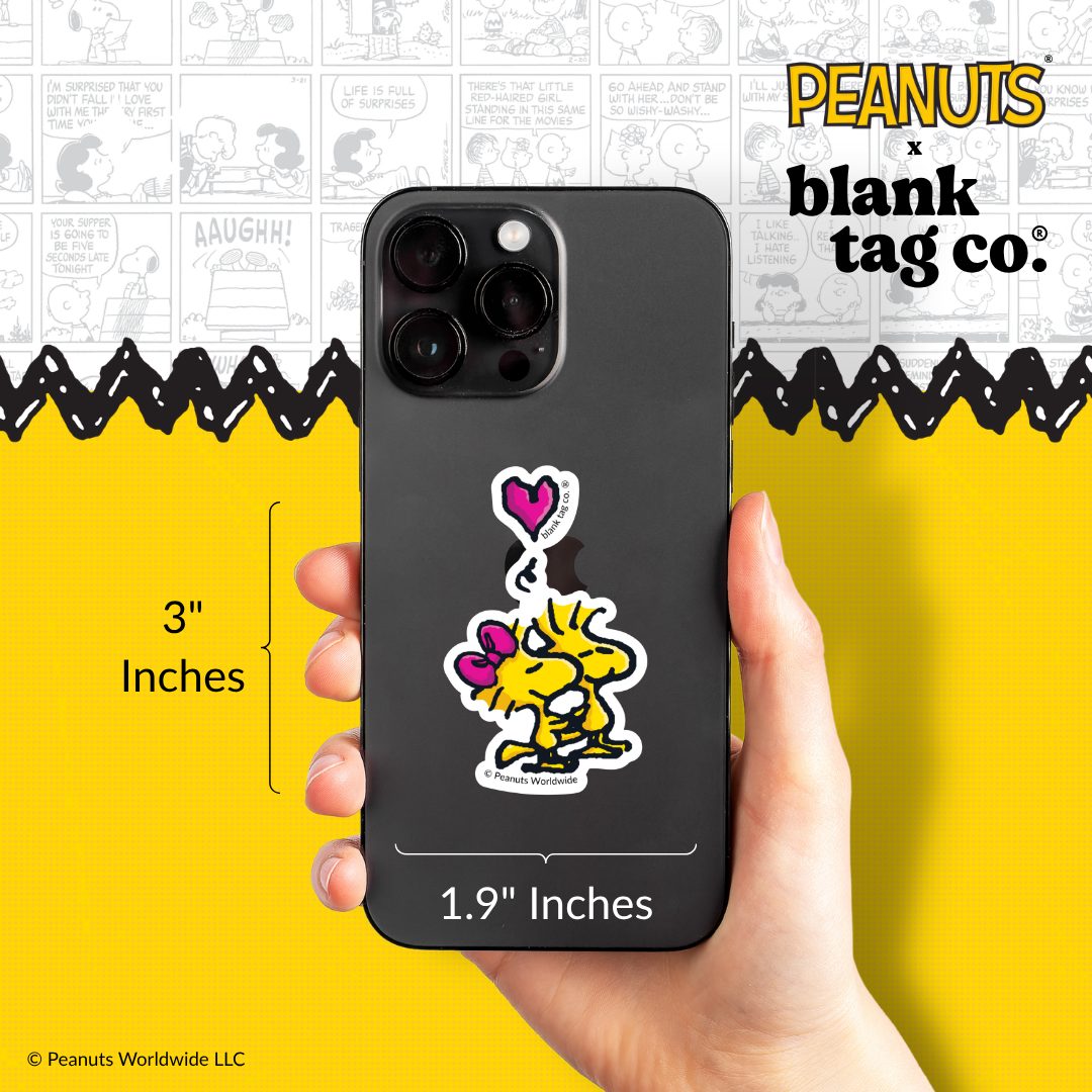 Peanuts® Waterproof Sticker - Woodstock In Love