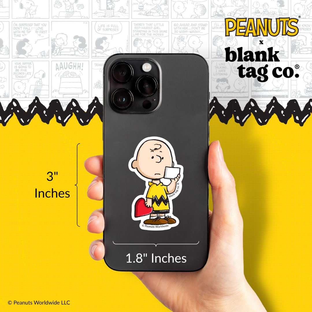 Peanuts® Waterproof Sticker - Lovestruck Charlie Brown