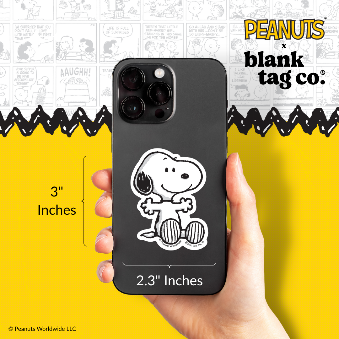 Peanuts® Waterproof Sticker - Happy Snoopy