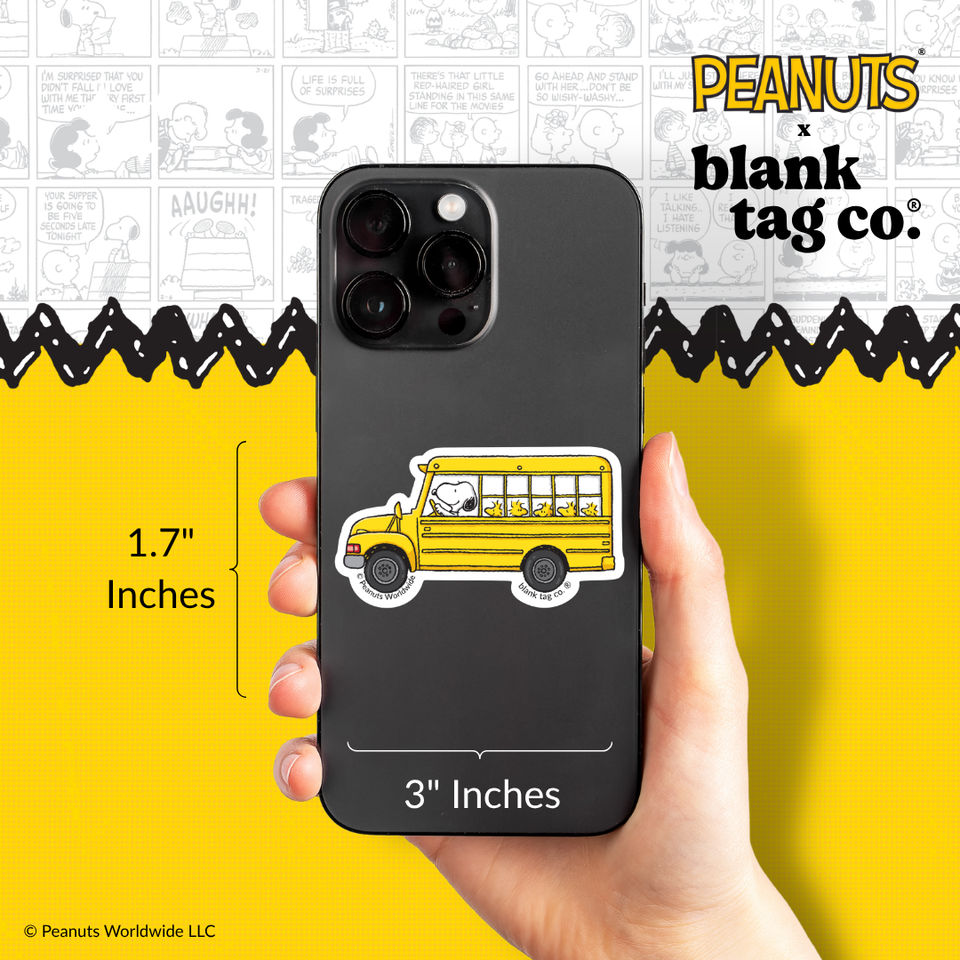 Peanuts® Waterproof Sticker - Snoopy Driving A Bus
