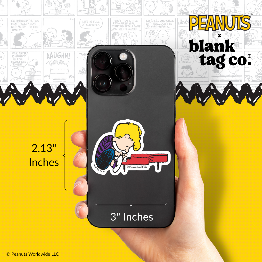Peanuts® Waterproof Sticker - Schroeder