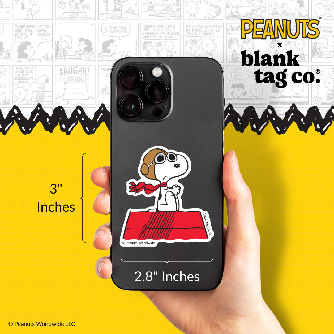 Peanuts® Waterproof Sticker - Flying Ace On A Roof