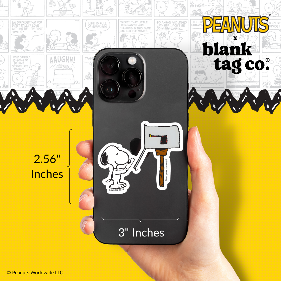 Peanuts® Waterproof Sticker - Snoopy Checking The Mailbox