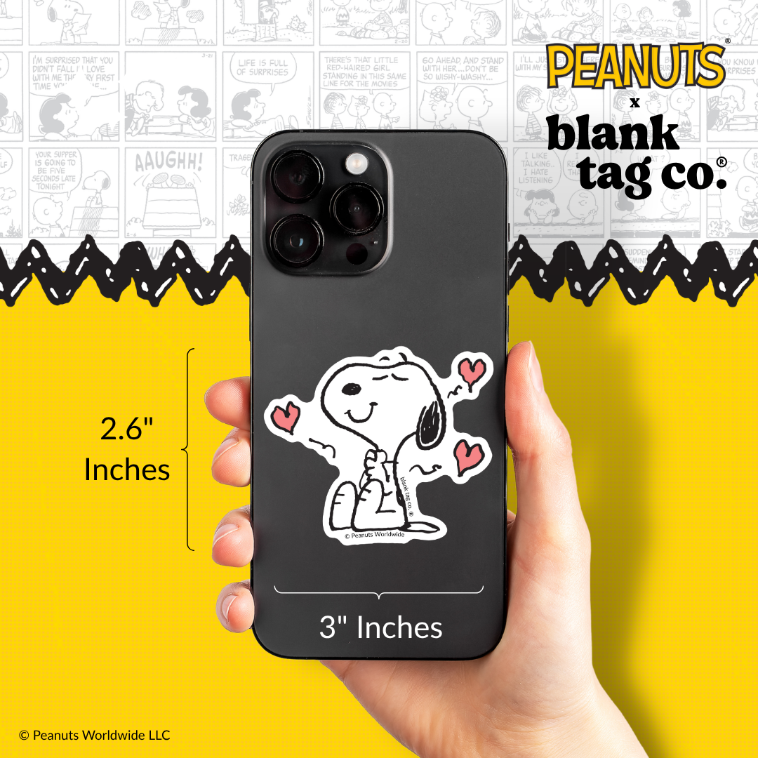 Peanuts® Waterproof Sticker - Lovestruck Snoopy