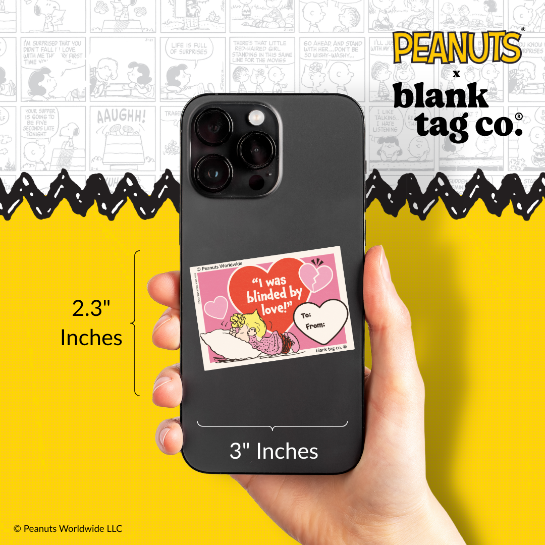 Peanuts® Waterproof Sticker - I Was Blinded By Love