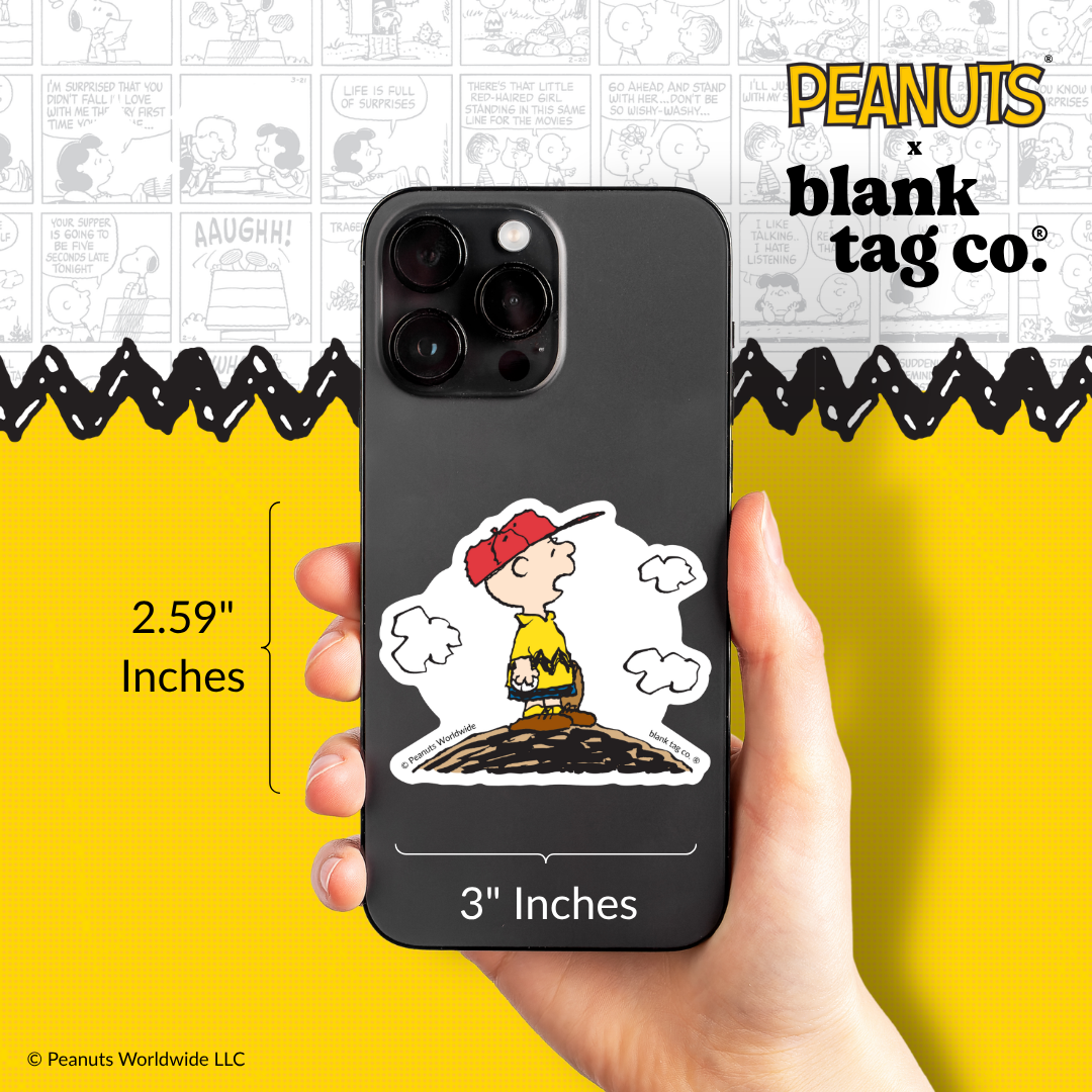 Peanuts® Waterproof Sticker - Pitcher Charlie Brown