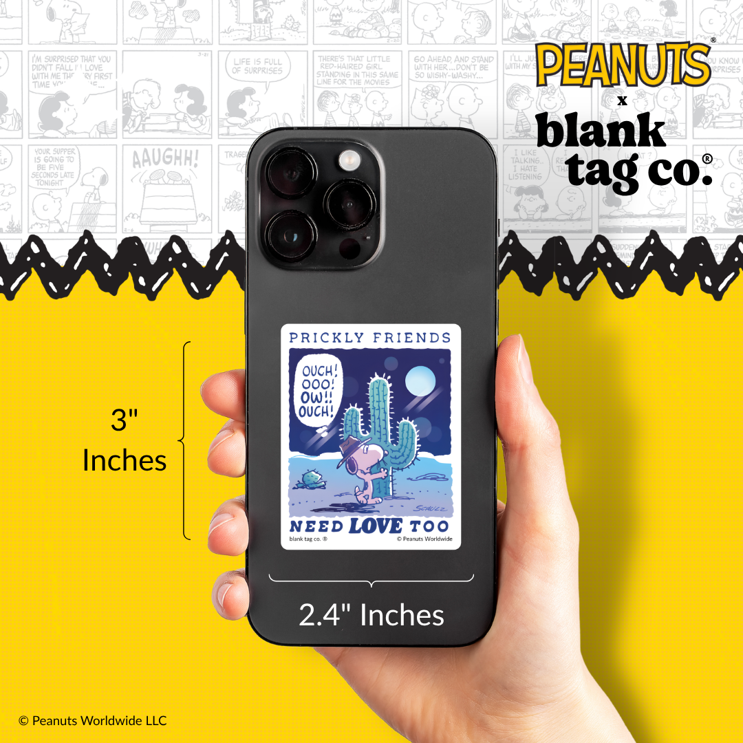 Peanuts® Waterproof Sticker - Prickly Friends Need Love Too