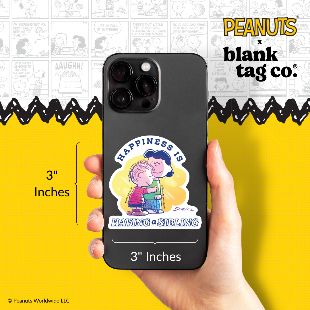 Peanuts® Waterproof Sticker - Happiness Is Having A Sibling