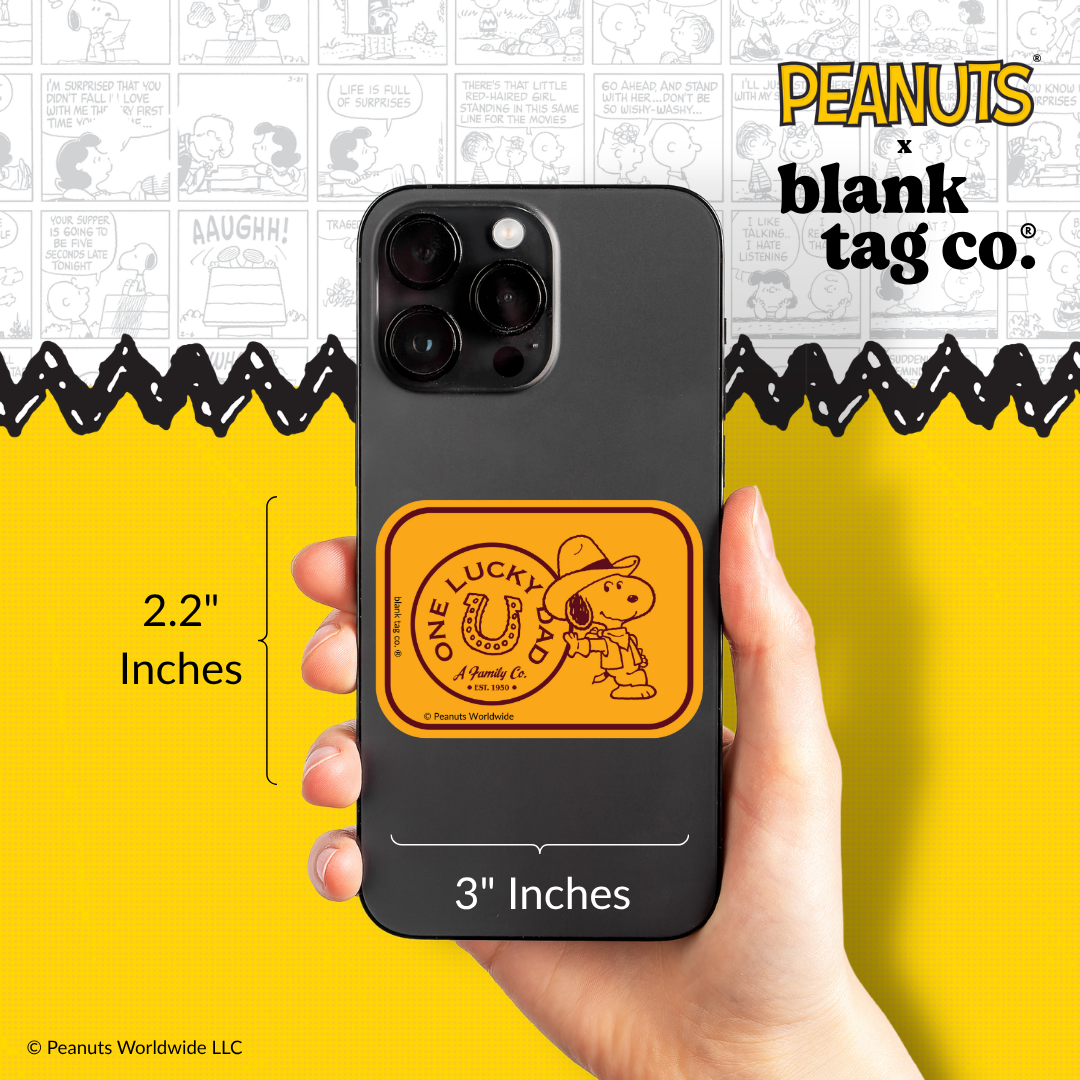 Peanuts® Waterproof Sticker - One Lucky Dad