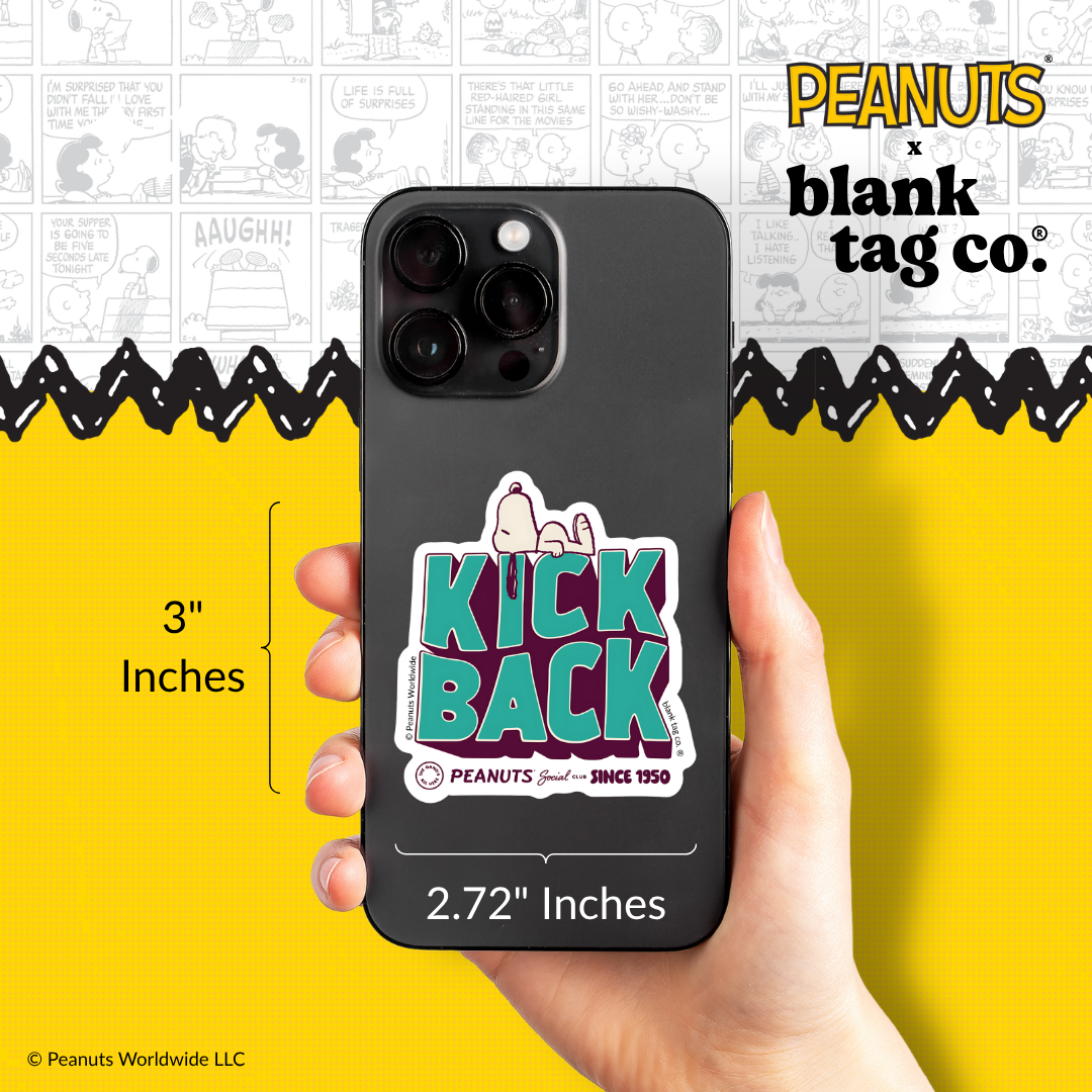 Peanuts® Waterproof Sticker - Kick Back