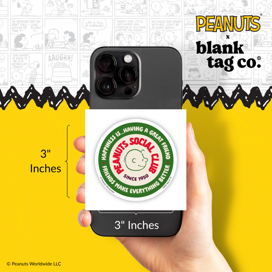 Peanuts® Waterproof Sticker - Happiness Is Having A Great Friend