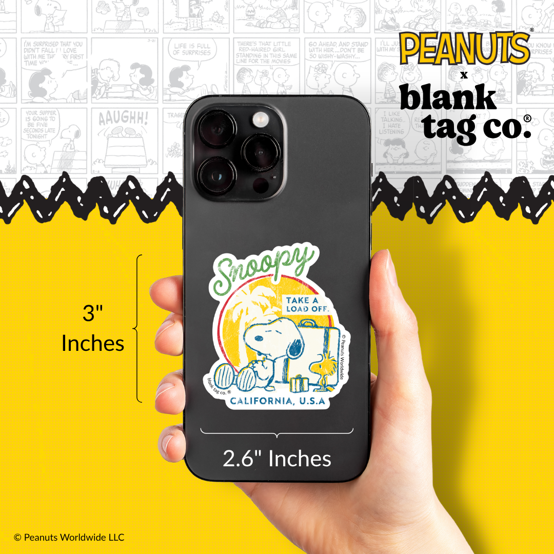 Peanuts® Waterproof Sticker - Take A Load Off