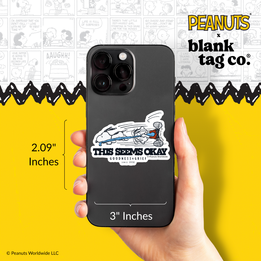 Peanuts® Waterproof Sticker - This Seems Okay