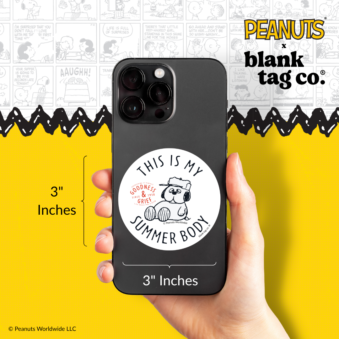 Peanuts® Waterproof Sticker - This Is My Summer Body