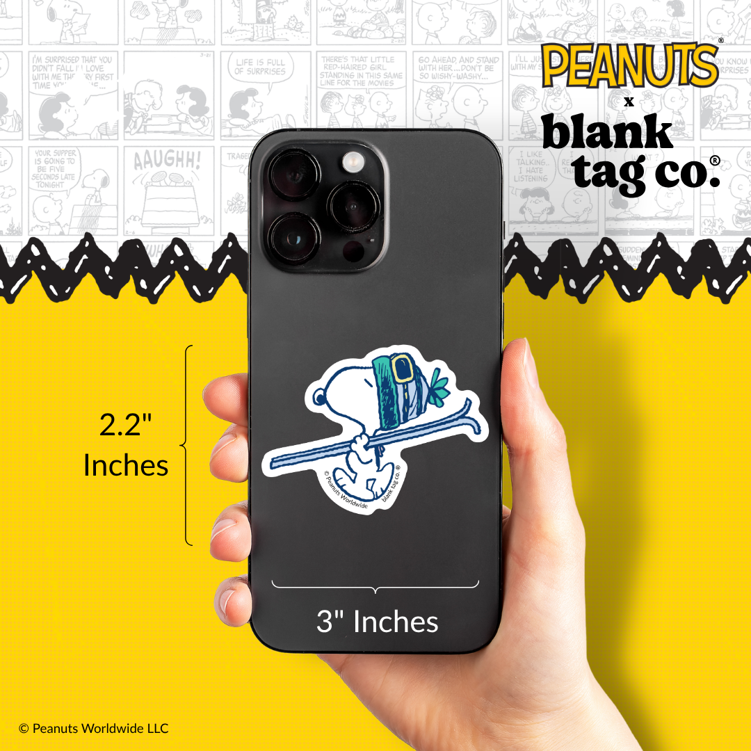 Peanuts® Waterproof Sticker - Skiing Snoopy
