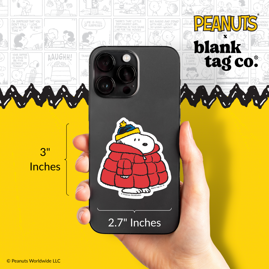 Peanuts® Waterproof Sticker - Snoopy With A Really Puffy Jacket