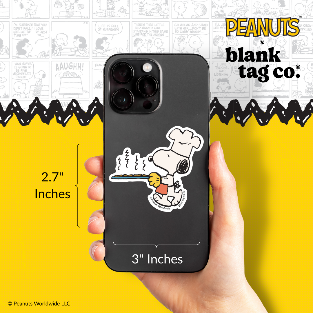 Peanuts® Waterproof Sticker - Baking Snoopy