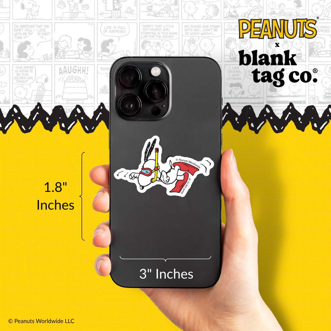 Peanuts® Waterproof Sticker - Snorkeling Snoopy