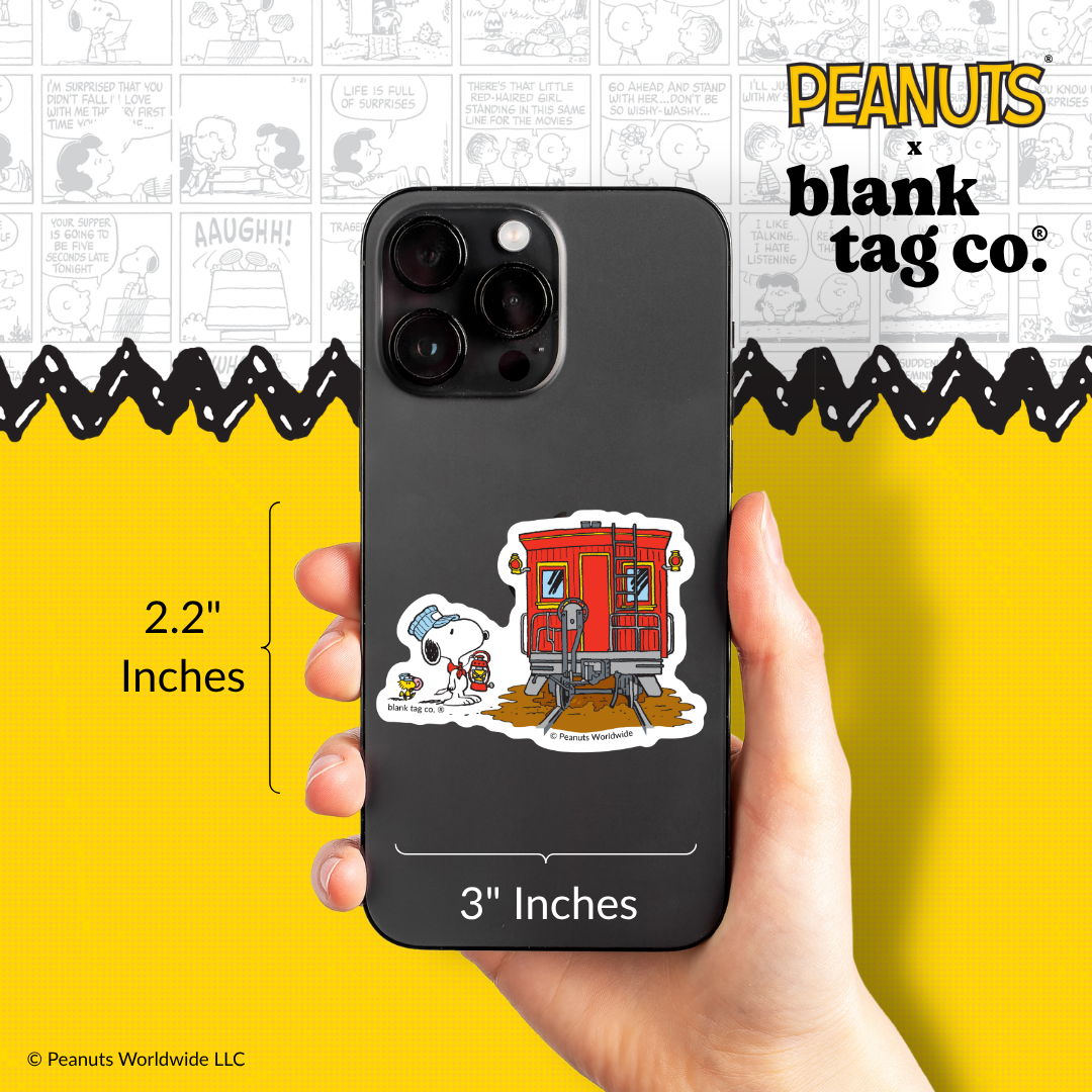 Peanuts® Waterproof Sticker - Train Conductor Snoopy