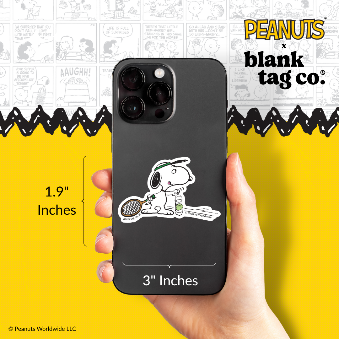 Peanuts® Waterproof Sticker - Snoopy Bouncing A Tennis Ball
