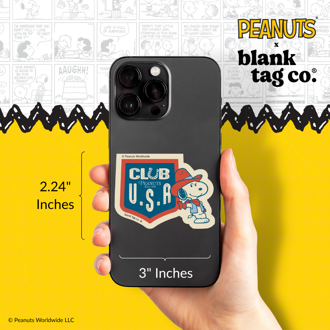 Peanuts® Waterproof Sticker - Club USA
