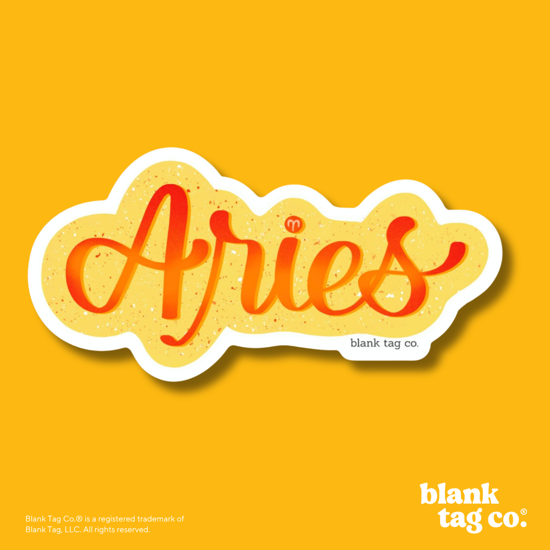 Blank Tag Co.® Waterproof Sticker - Aries