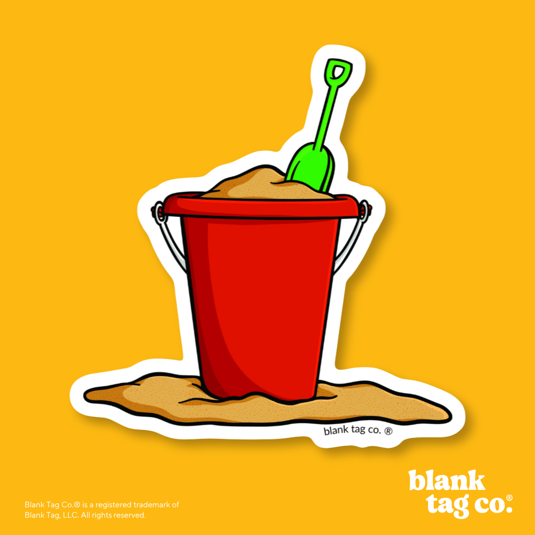 Blank Tag Co.® Waterproof Sticker - Beach Bucket and Shovel