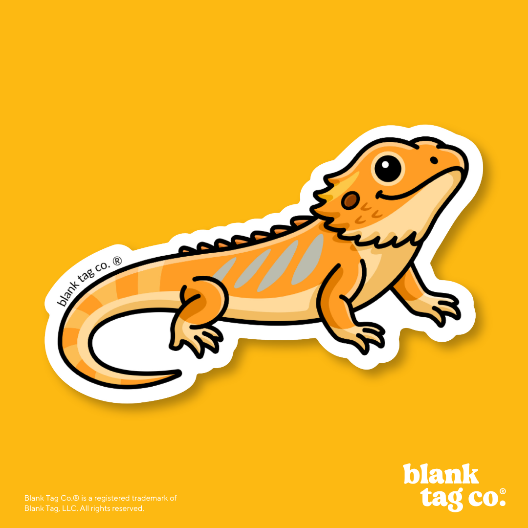 Blank Tag Co.® Waterproof Sticker - Bearded Dragon
