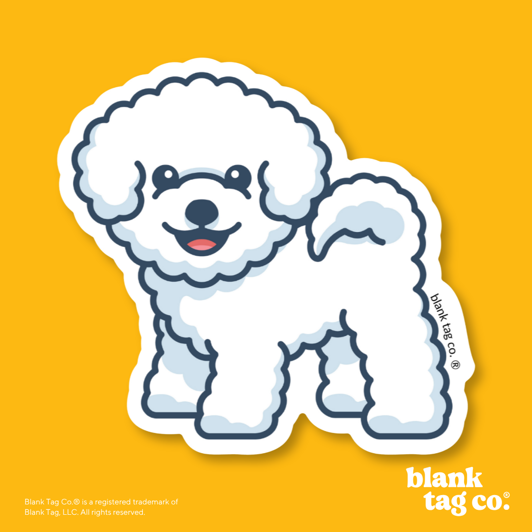 Blank Tag Co.® Waterproof Sticker - Bichon Frise