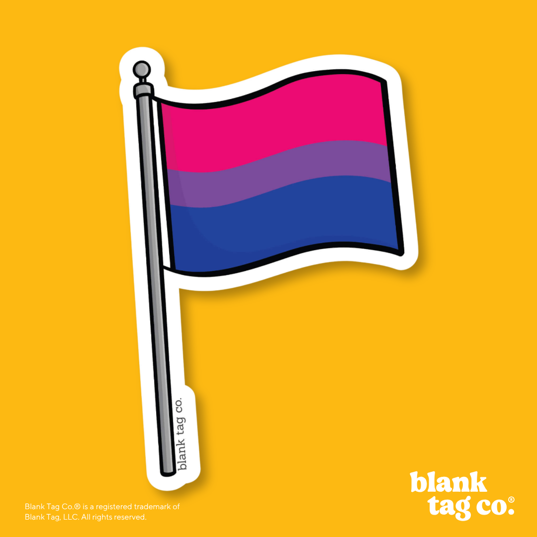 Blank Tag Co.® Waterproof Sticker - Bisexual Pride Flag