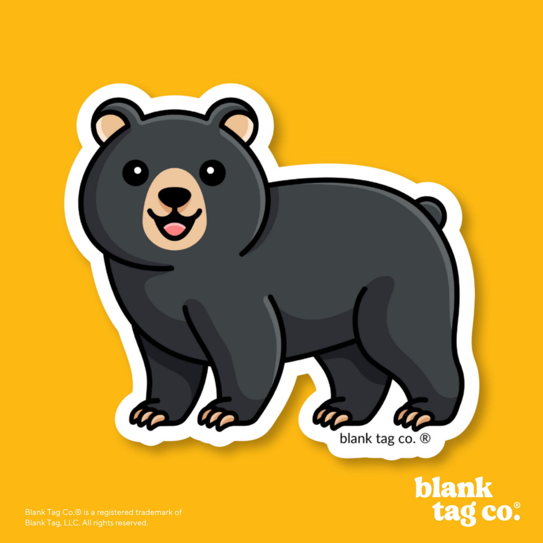 Blank Tag Co.® Waterproof Sticker - Black Bear