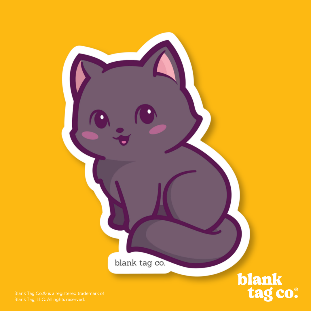 Blank Tag Co.® Waterproof Sticker - Black Cat