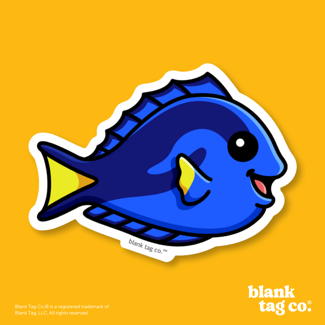 Blank Tag Co.® Waterproof Sticker - Blue Tang