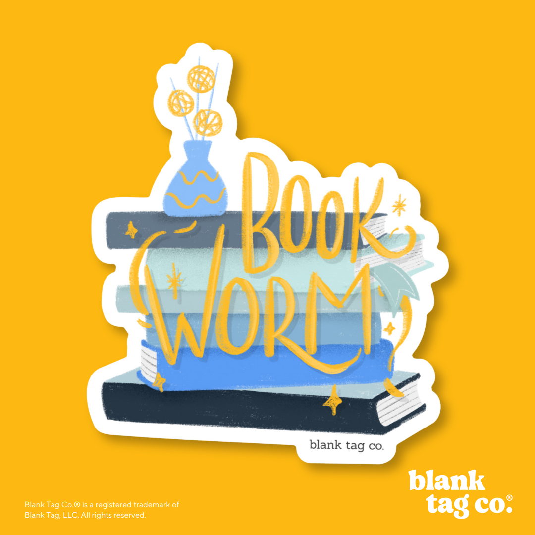 Blank Tag Co.® Waterproof Sticker - Bookworm