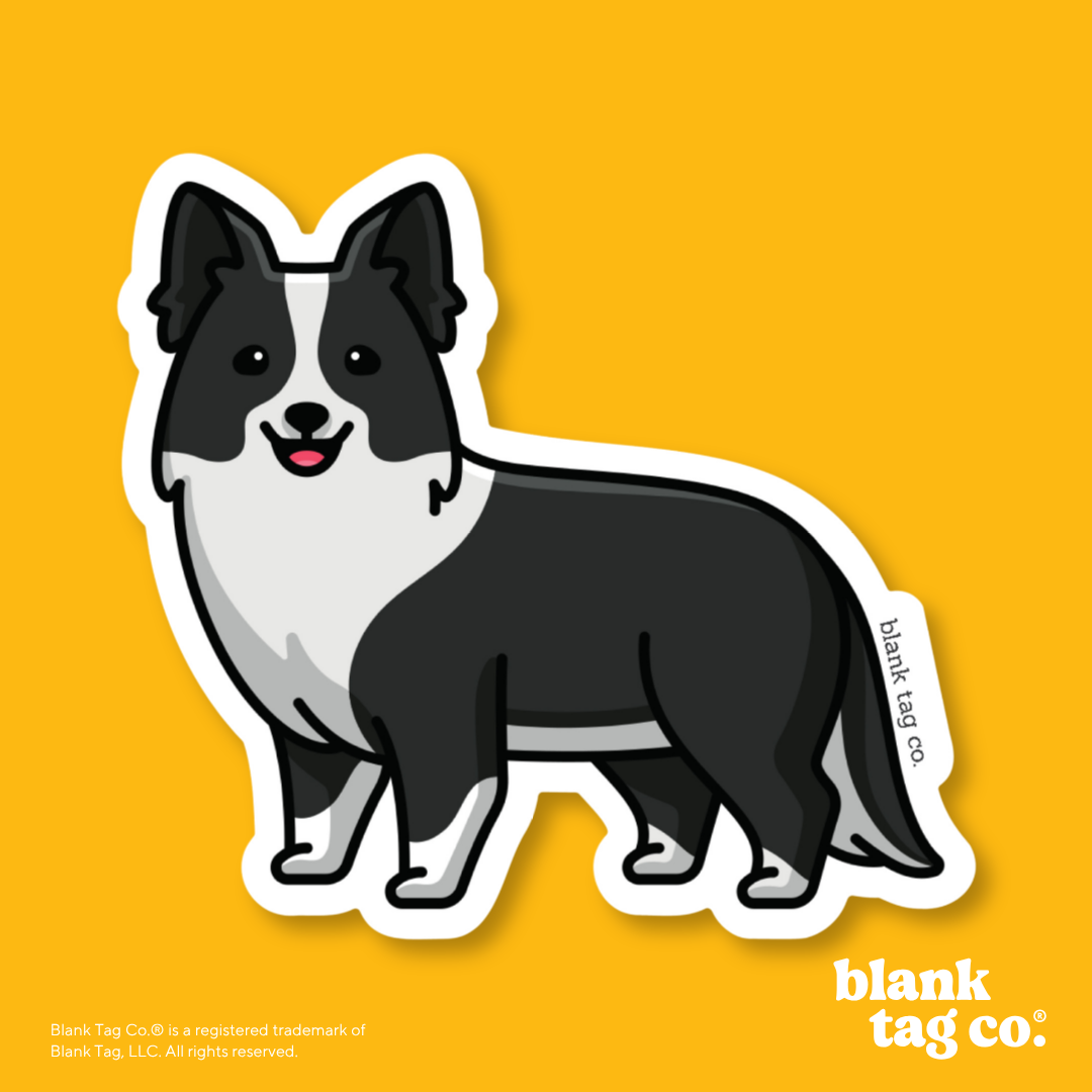 Blank Tag Co.® Waterproof Sticker - Border Collie