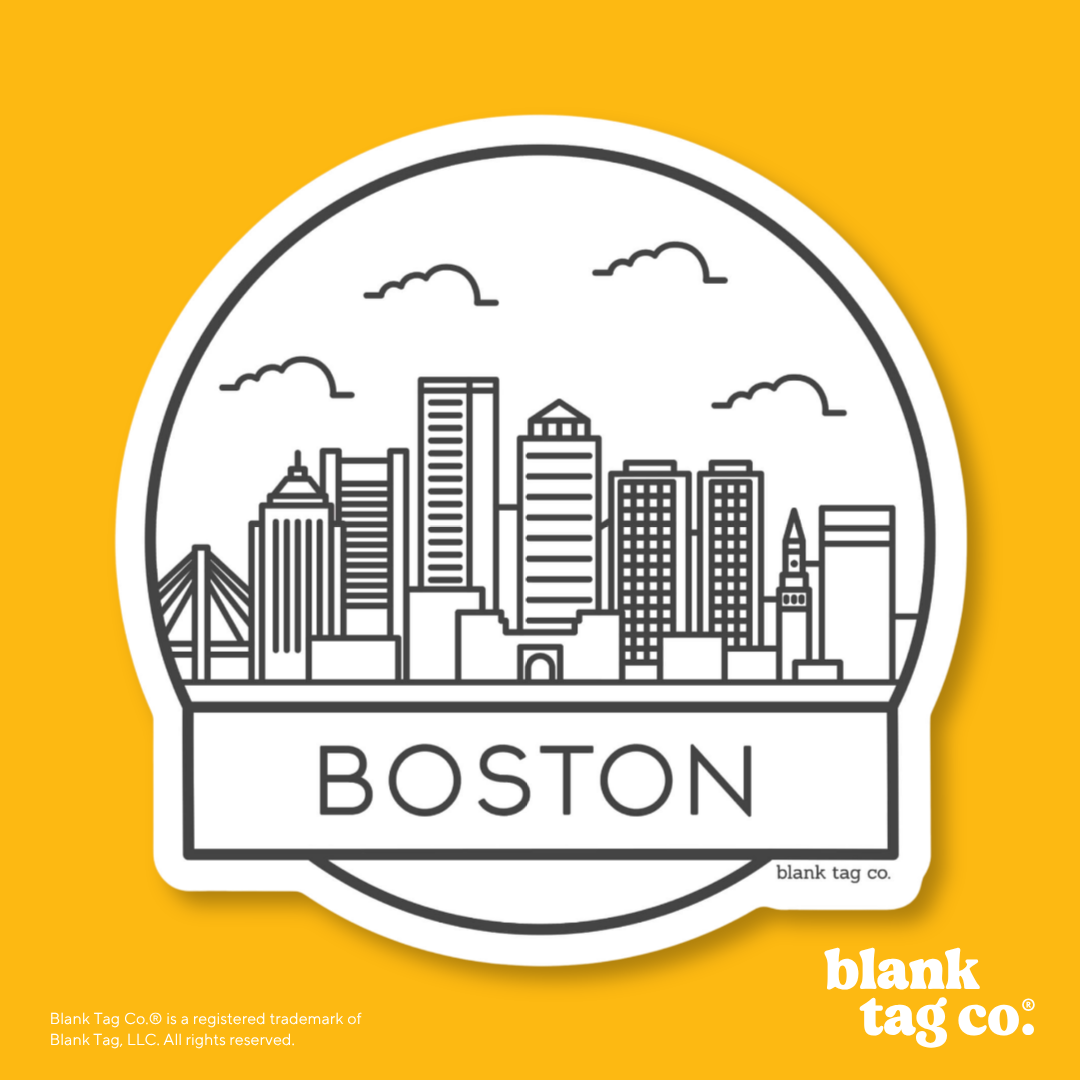 Blank Tag Co.® Waterproof Sticker - Boston Cityscape