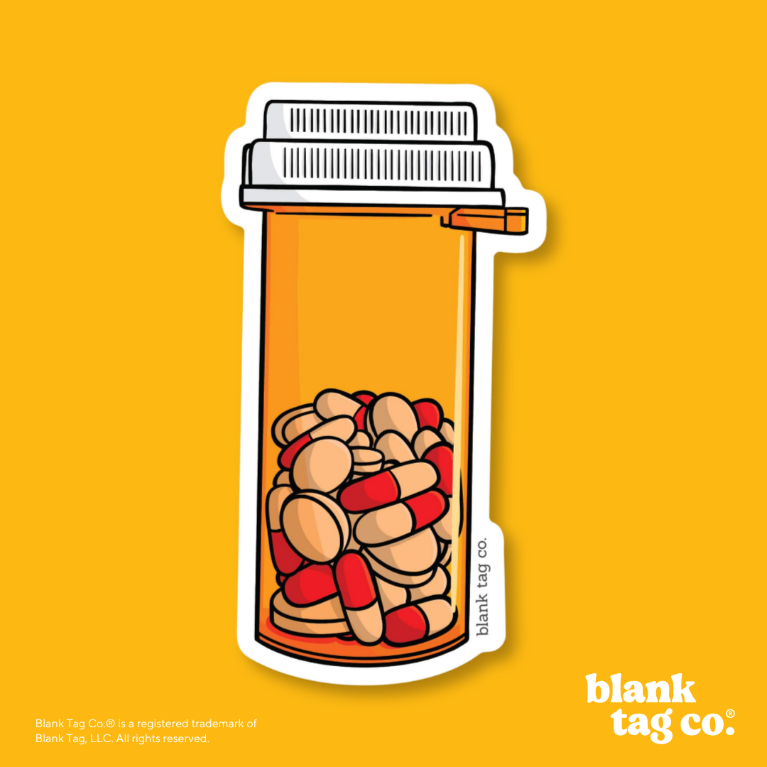 Blank Tag Co.® Waterproof Sticker - Bottle of Pills