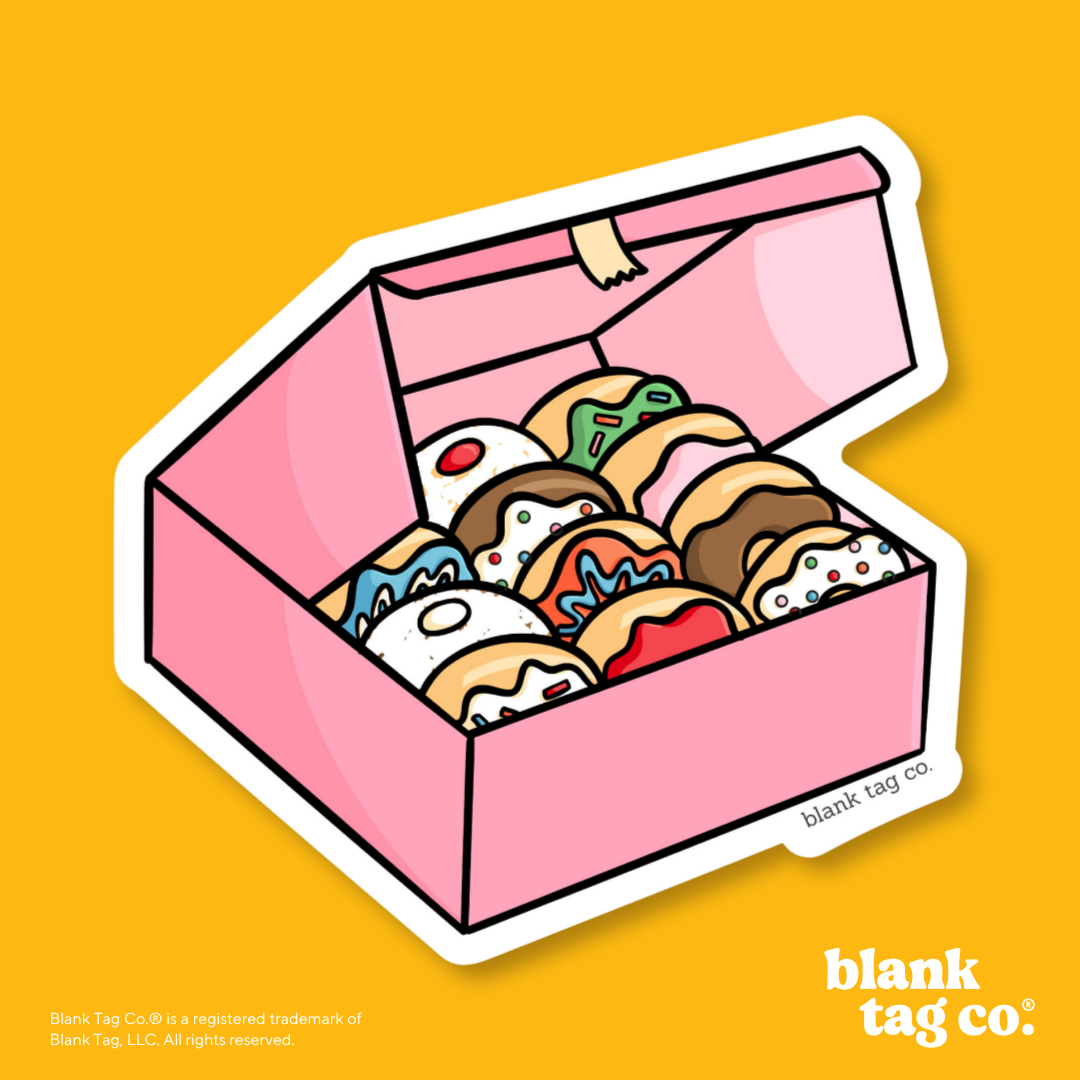 Blank Tag Co.® Waterproof Sticker - Box of Donuts
