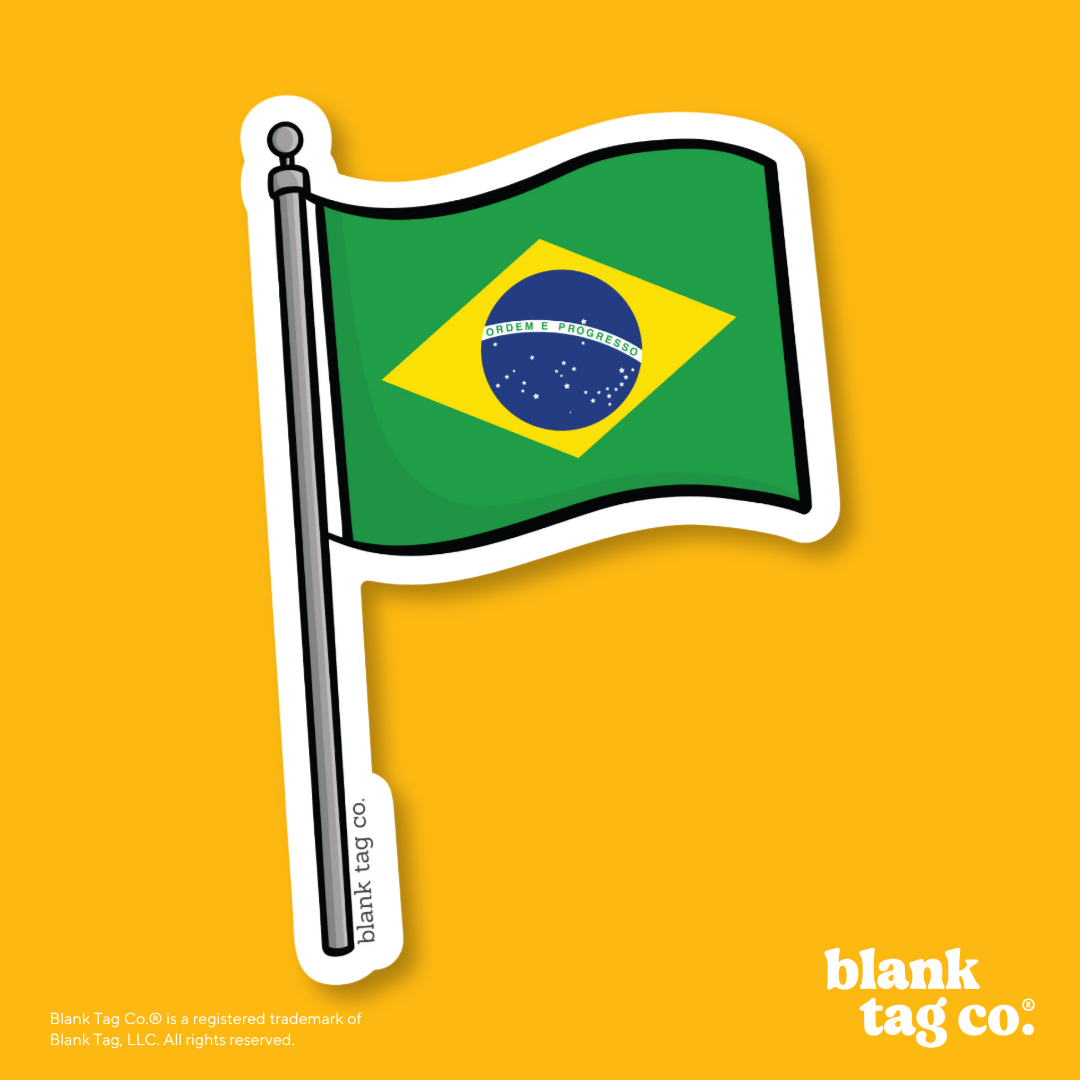 Blank Tag Co.® Waterproof Sticker - Brazil Flag