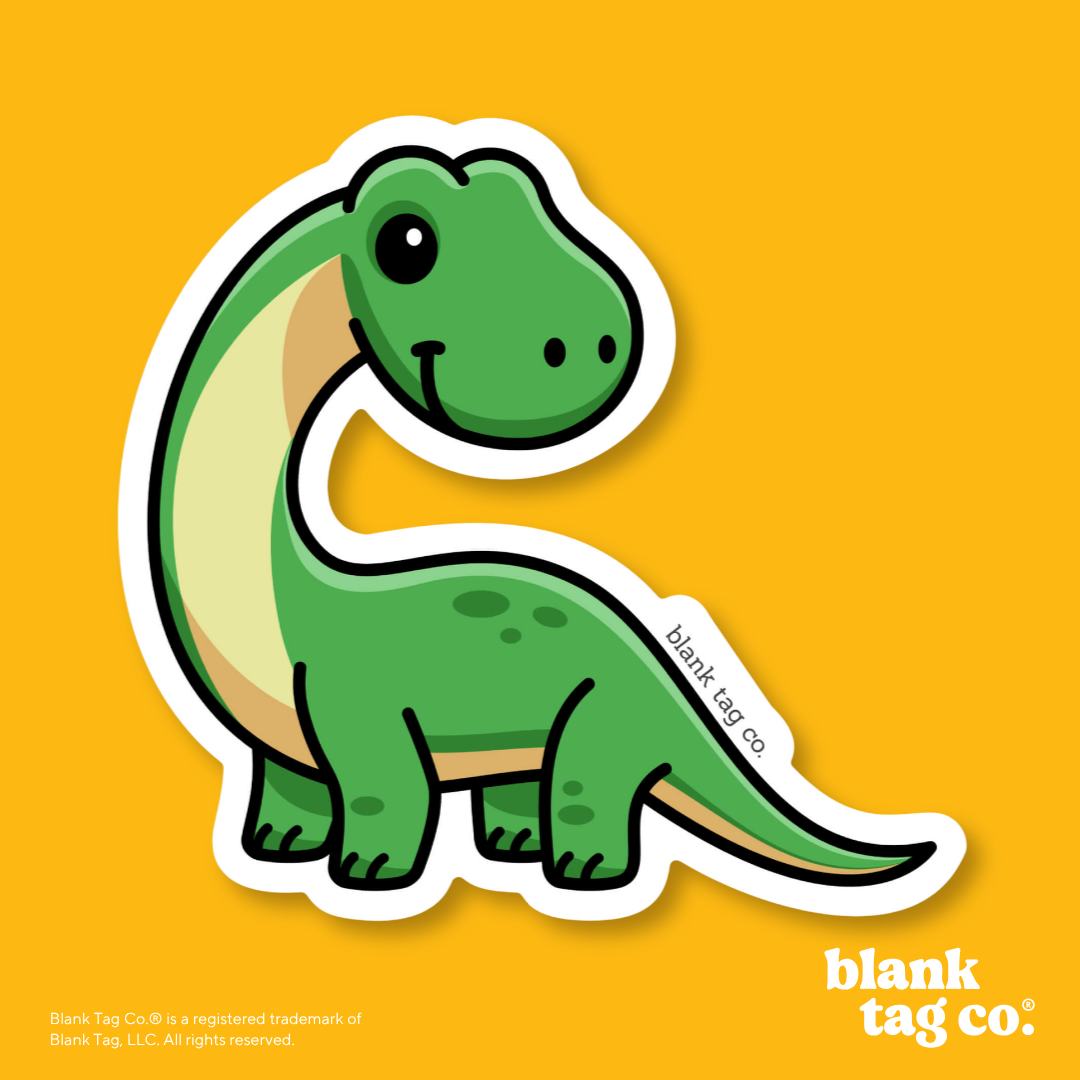 Blank Tag Co.® Waterproof Sticker - Brontosaurus