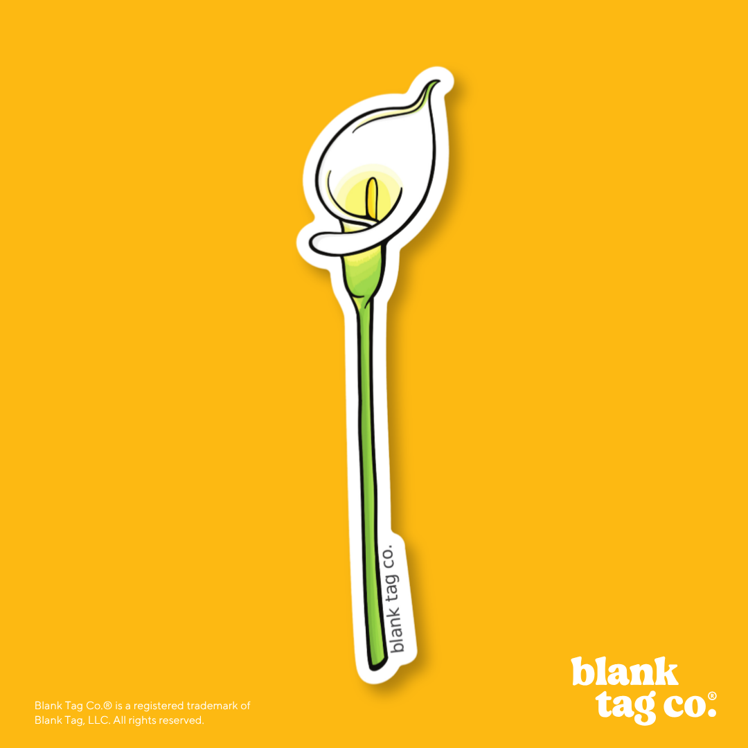 Blank Tag Co.® Waterproof Sticker - Calla Lily