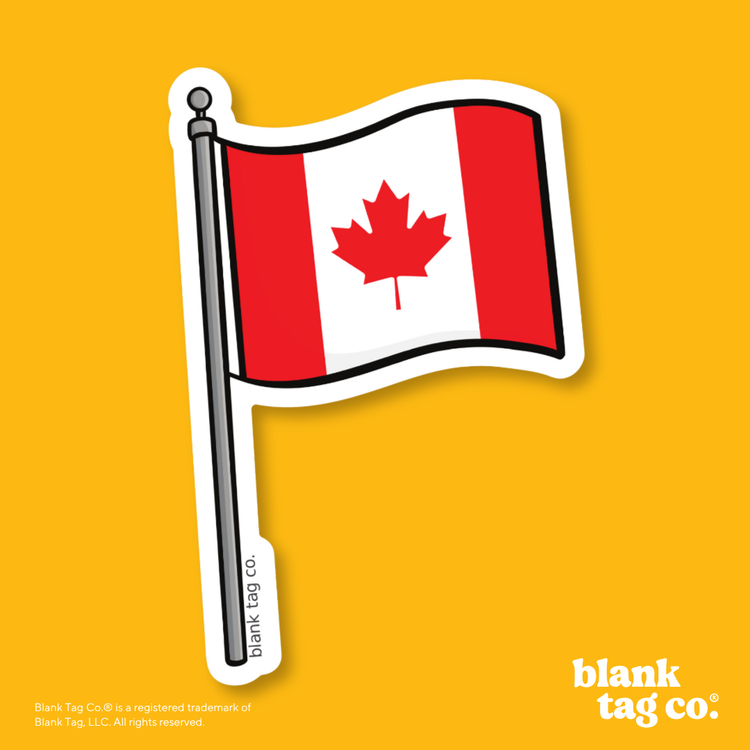 Blank Tag Co.® Waterproof Sticker - Canada Flag