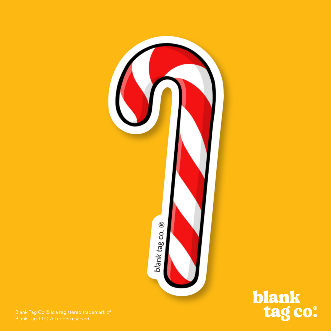 Blank Tag Co.® Waterproof Sticker - Candy Cane