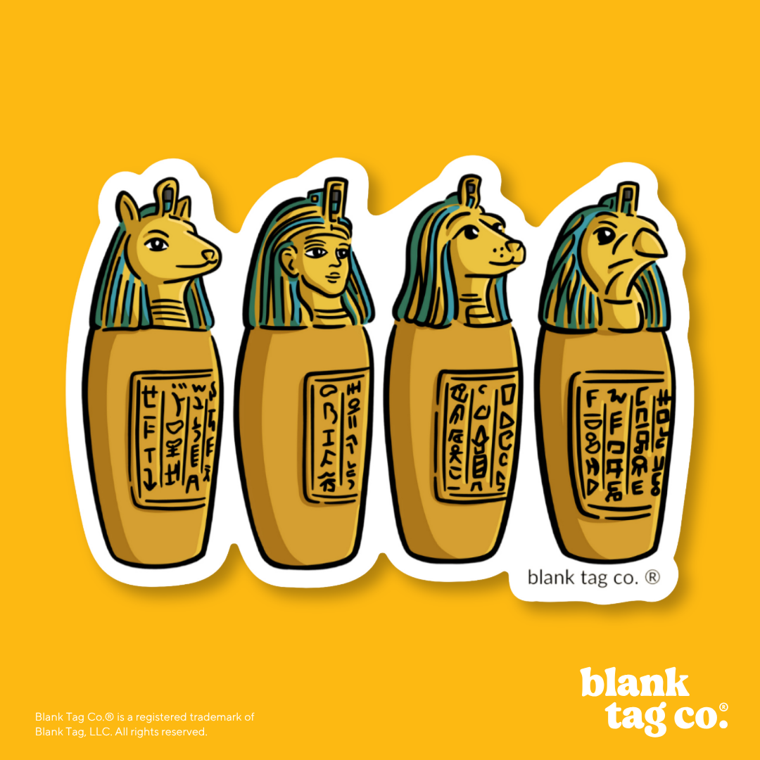 Blank Tag Co.® Waterproof Sticker - Canopic Jars