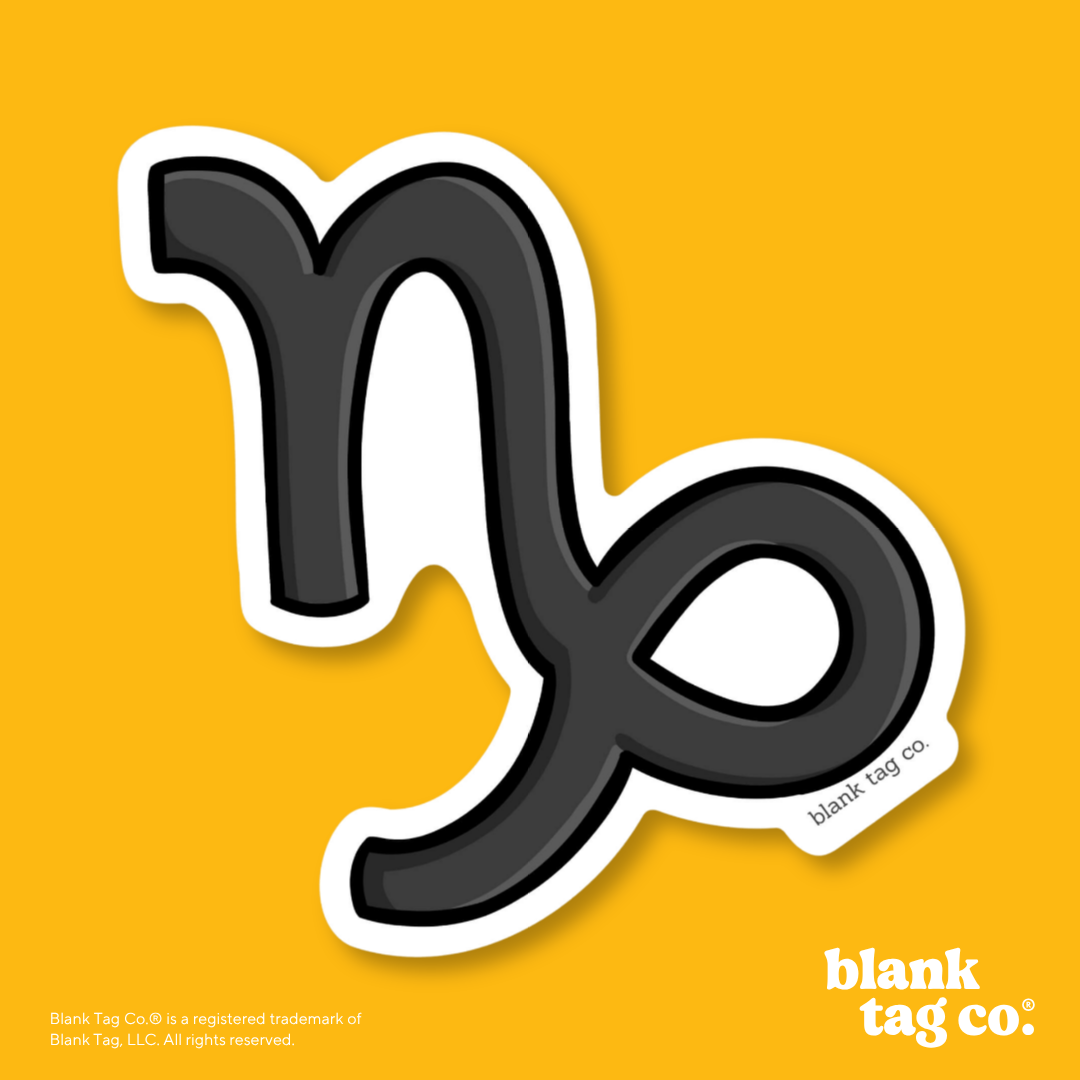 Blank Tag Co.® Waterproof Sticker - Capricorn Sign