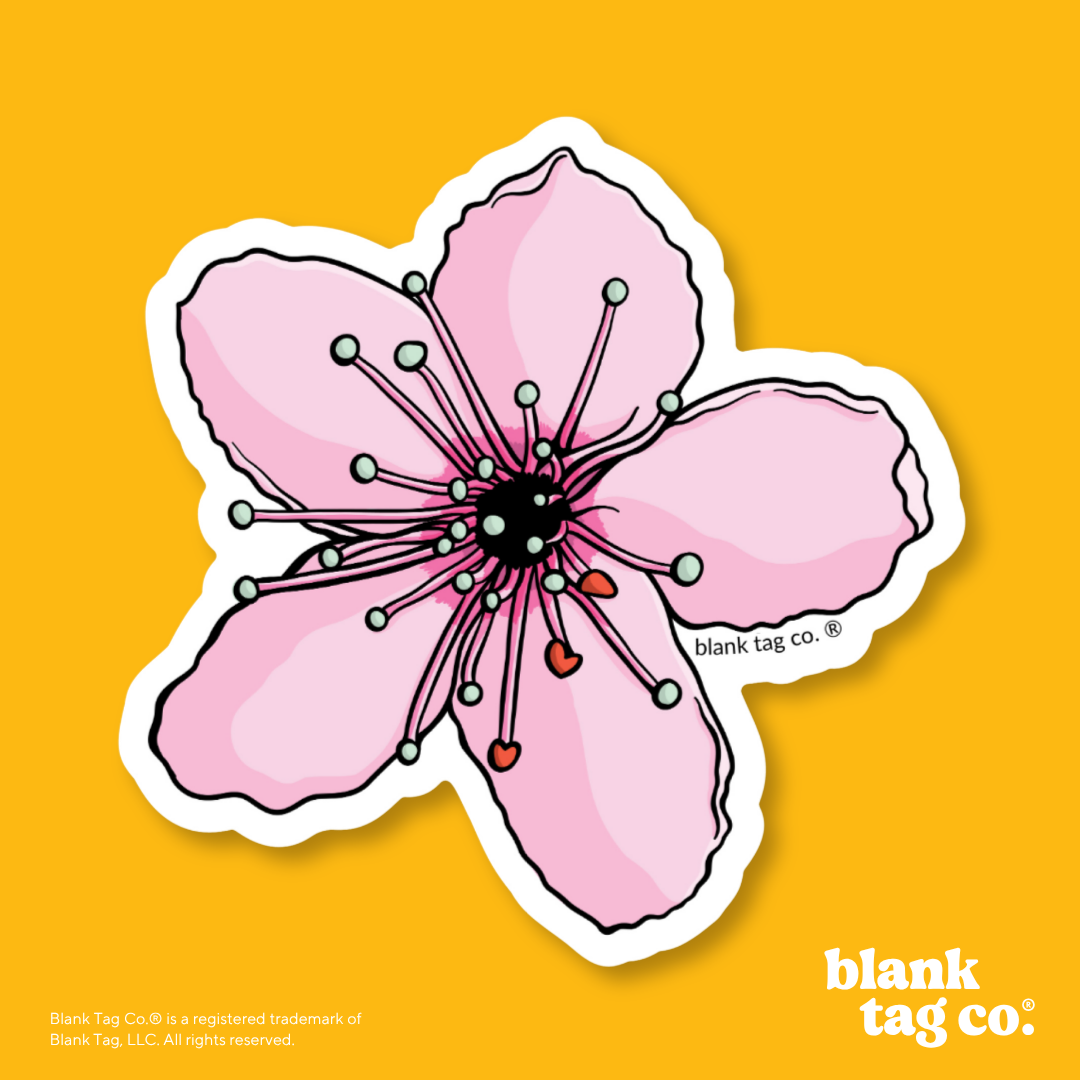 Blank Tag Co.® Waterproof Sticker - Cherry Blossom