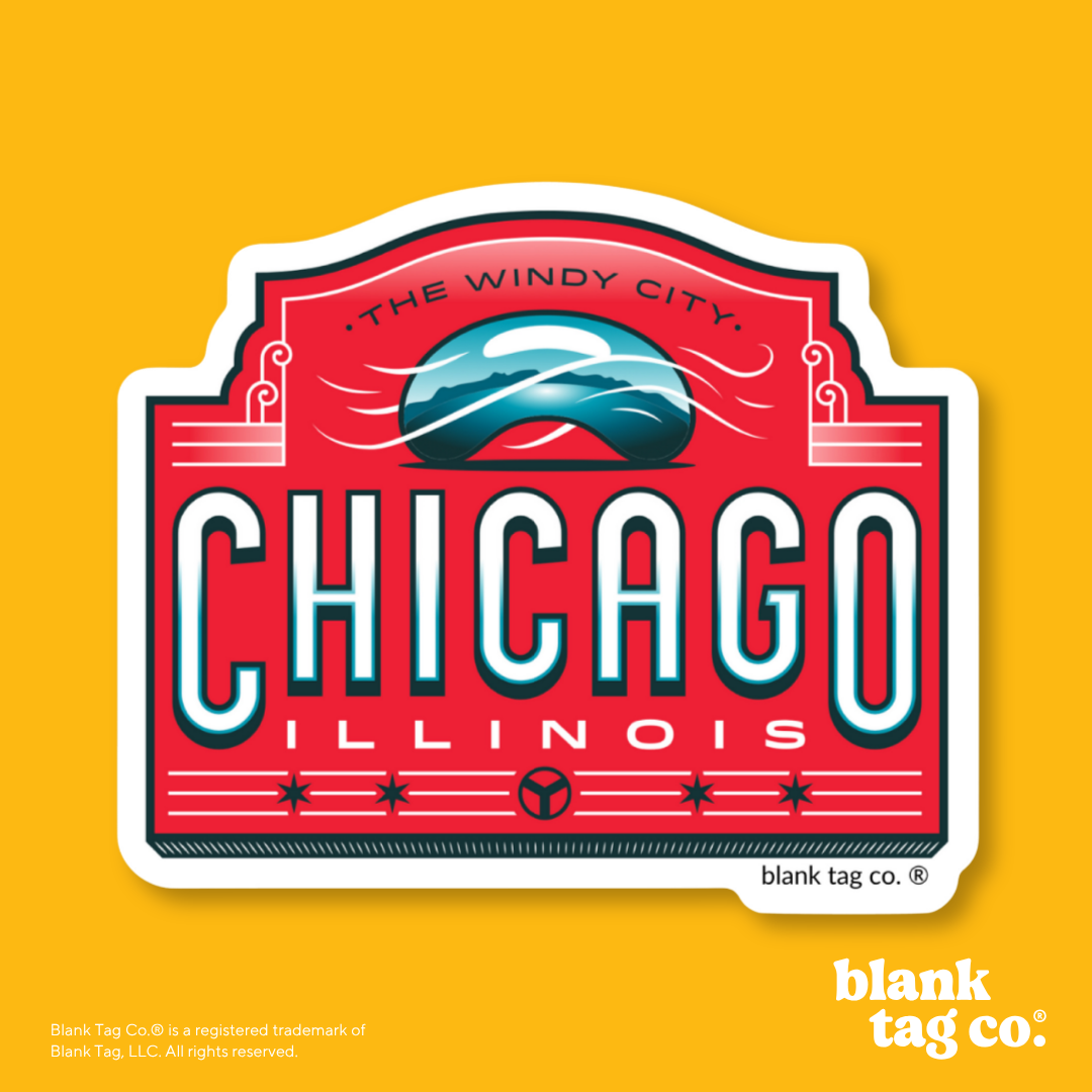 Blank Tag Co.® Waterproof Sticker - Chicago City Badge