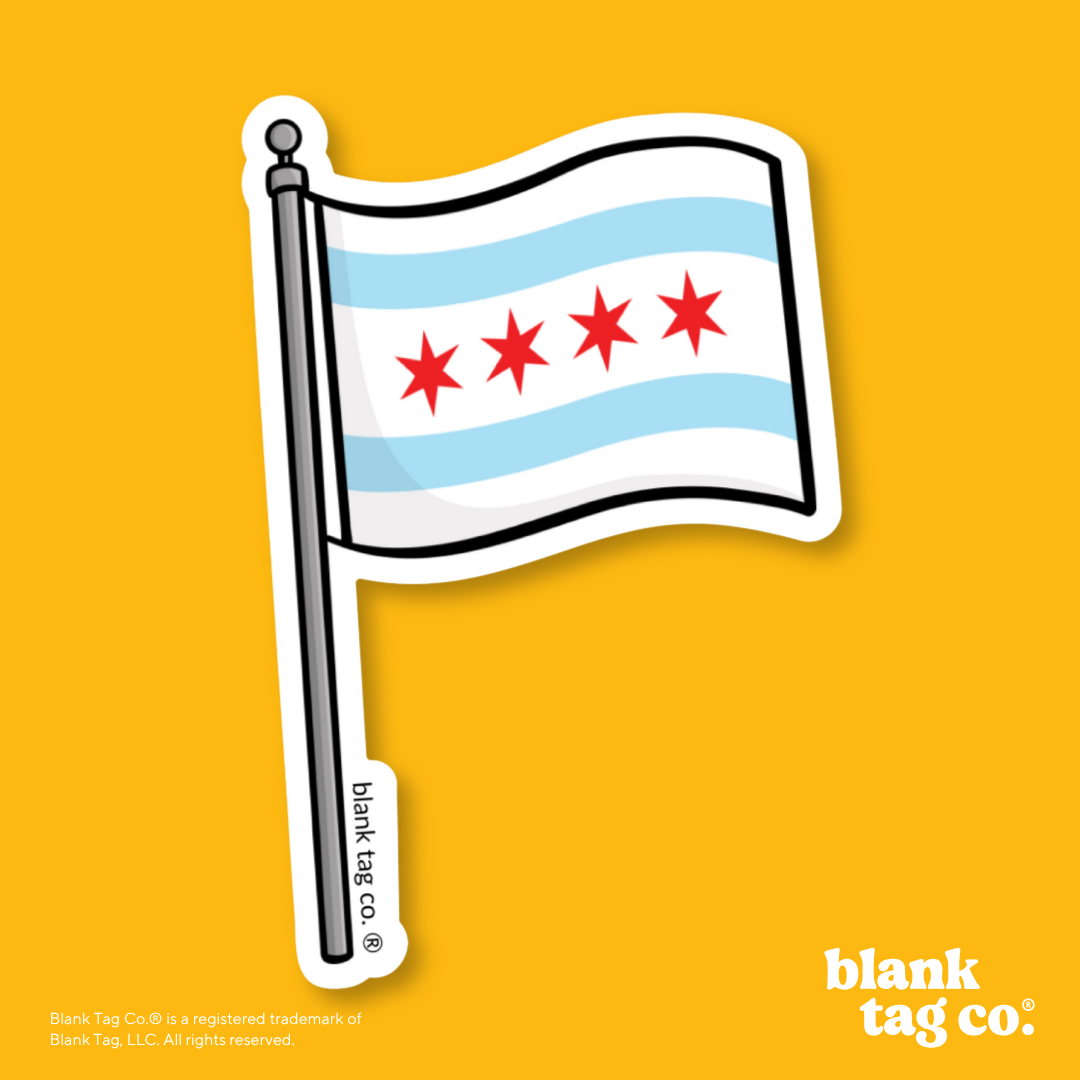 Blank Tag Co.® Waterproof Sticker - Chicago Flag